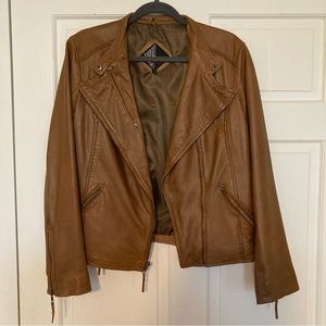 Tiboa brown leather jacket
